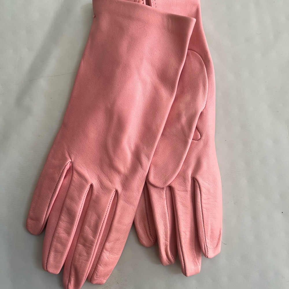 Leather gloves from Italy - pink